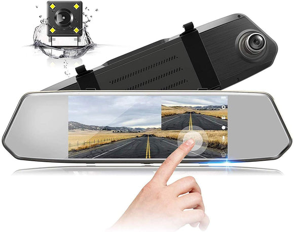 Front and Rear Dual Lens Mirror Dash Camera 7